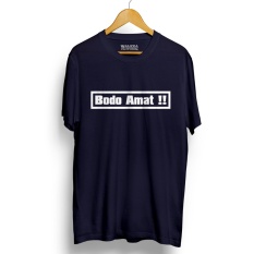 Walexa Kaos Distro BODO AMAT Navy Promo Baju Kaos Murah Lengan Pendek